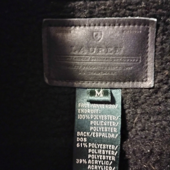 Lauren Ralph Lauren Black Faux Suede Sherpa Lining Vest - Picture 2 of 5